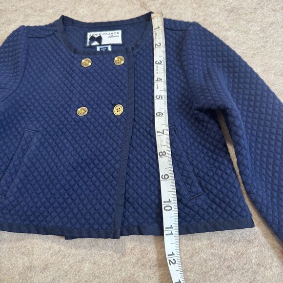 Janie and Jack Kids 18-24M Navy Quilted Knit Jacket Gold Button Dressy - Picture 5 of 9